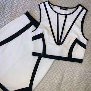 Lulu’s Black and White Two Piece